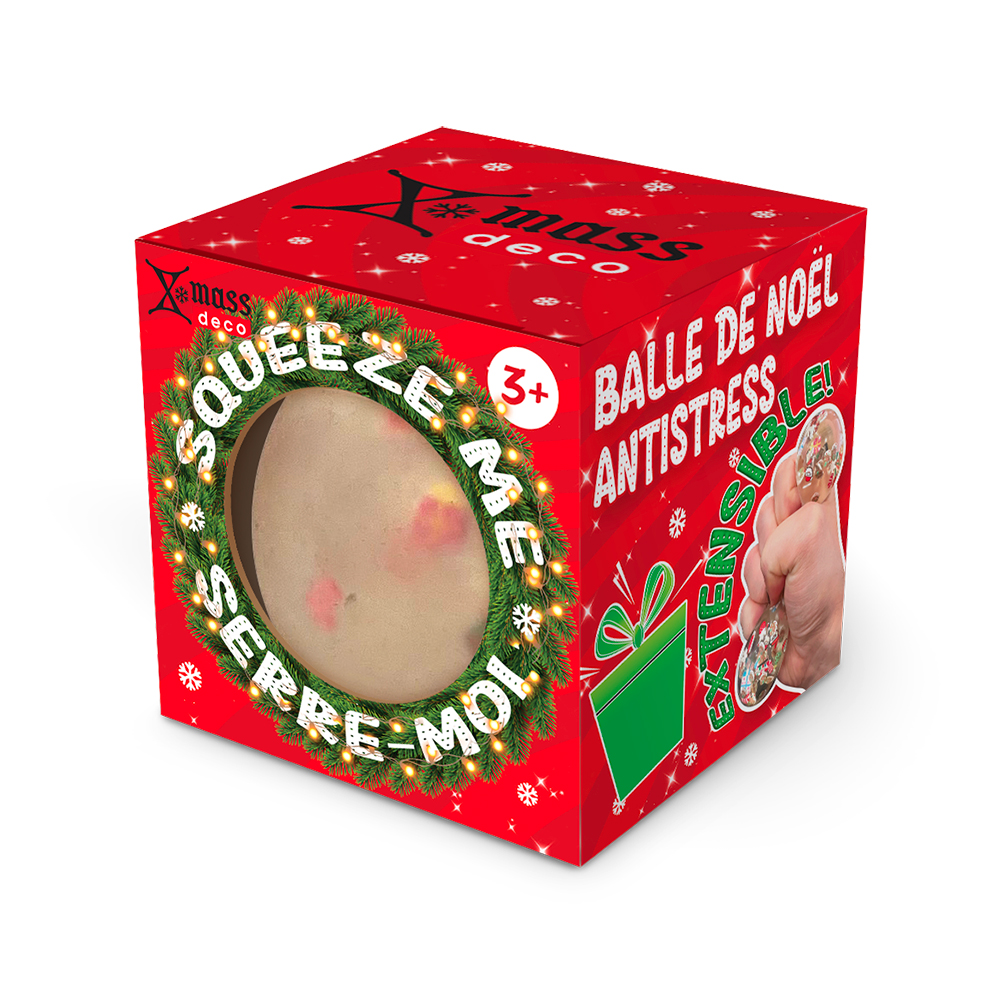 CHRISTMAS SQUEEZE BALL - COLOR BOX